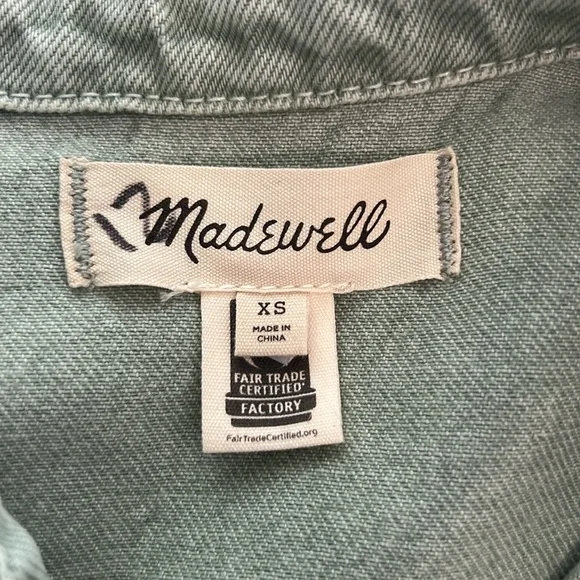 Madewell Denim Ames Oversized Shirt Jacket Garment Dyed Edition Sz XS - Picture 9 of 10